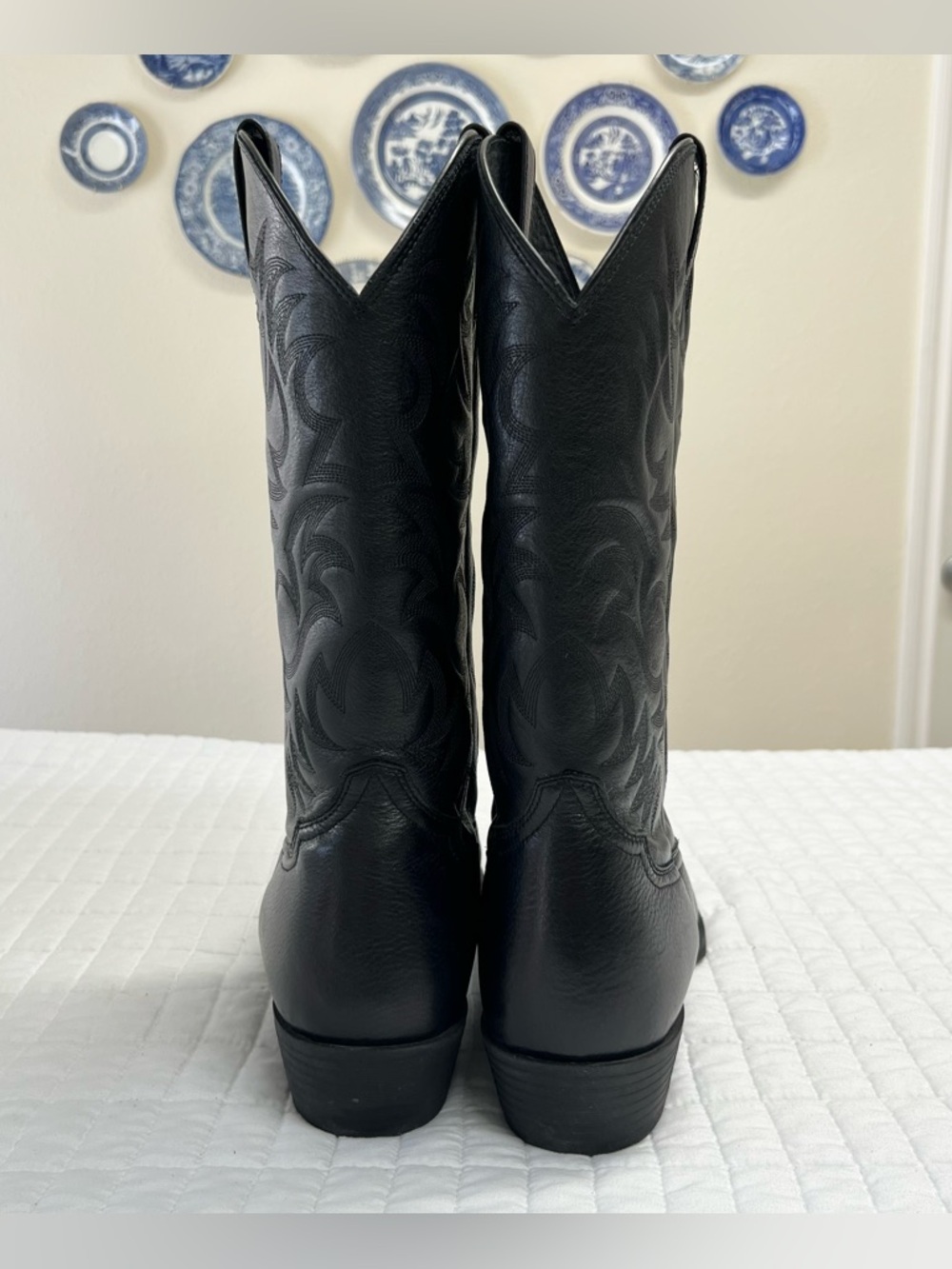 ARIAT MENS HERITAGE DEERTAN WESTERN PERFORMANCE BOOTS LEATHER COWBOY SIZE 14 - Picture 4 of 11